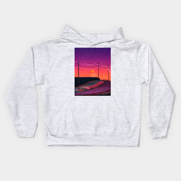 Ilusion Sundown Kids Hoodie by funglazie